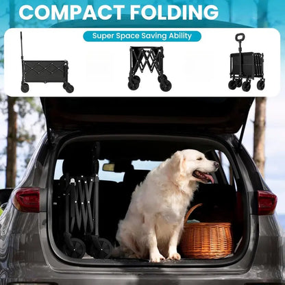 💪Chariot pliant robuste avec hayon | Chariot utilitaire d'une capacité de 158 kg