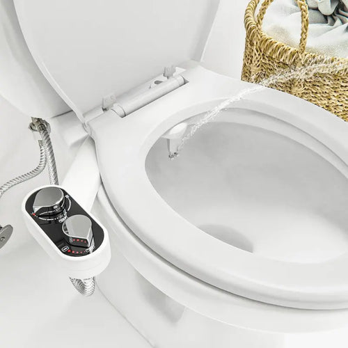 💧 Bidet Attachment: Dual Nozzle Self-Cleaning Toilet Sprayer