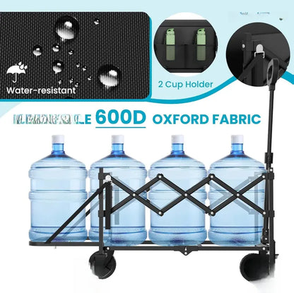 💪Chariot pliant robuste avec hayon | Chariot utilitaire d'une capacité de 158 kg